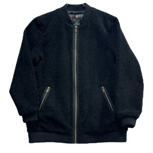 Pendleton Black Bomber Jacket‎ with Gold Zipper